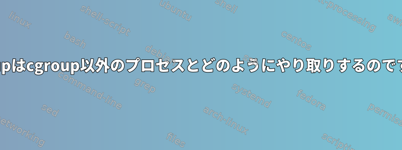 cgroupはcgroup以外のプロセスとどのようにやり取りするのですか？