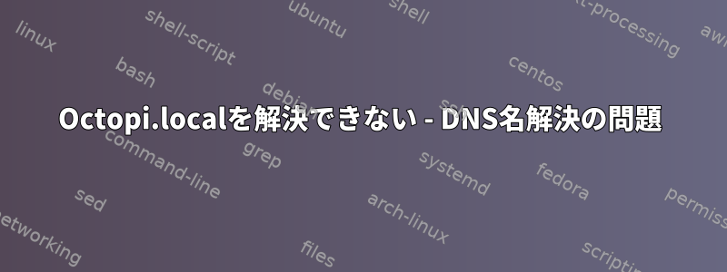 Octopi.localを解決できない - DNS名解決の問題