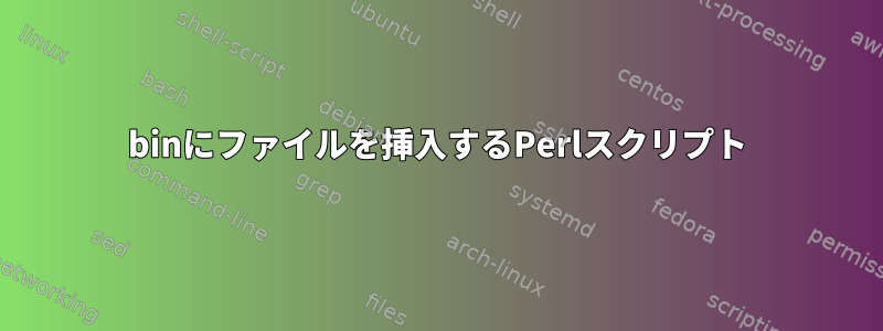 binにファイルを挿入するPerlスクリプト