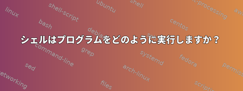 シェルはプログラムをどのように実行しますか？