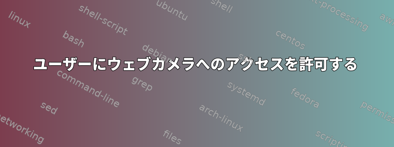 ユーザーにウェブカメラへのアクセスを許可する