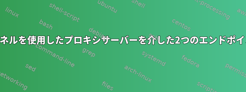 SSHトンネルを使用したプロキシサーバーを介した2つのエンドポイント接続