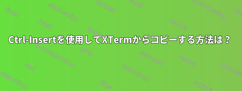 Ctrl-Insertを使用してXTermからコピーする方法は？