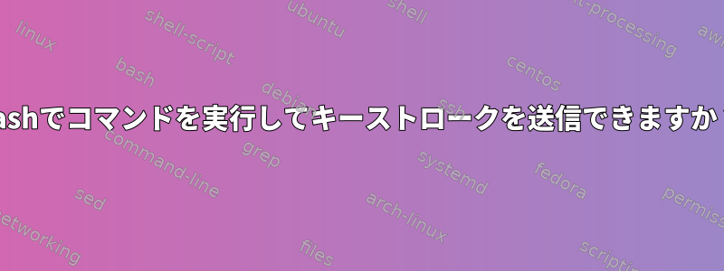 bashでコマンドを実行してキーストロークを送信できますか？