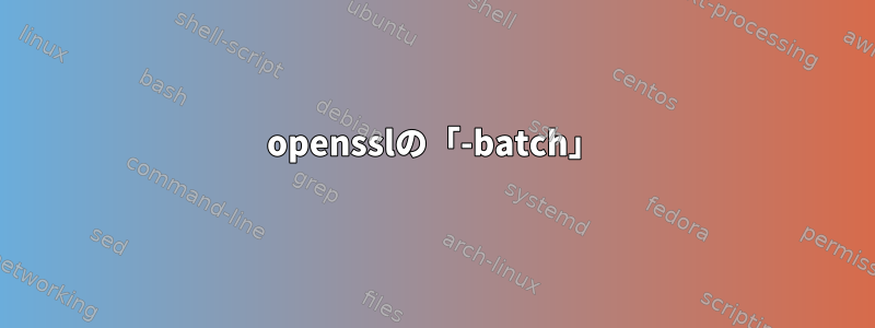 opensslの「-batch」