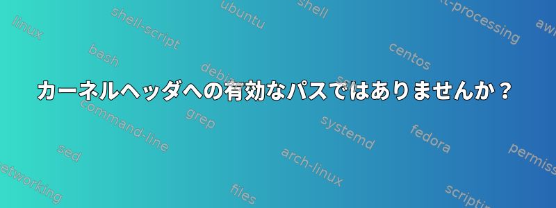 カーネルヘッダへの有効なパスではありませんか？