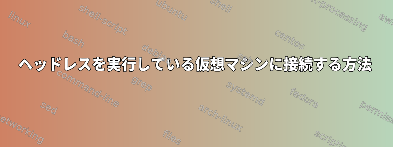 ヘッドレスを実行している仮想マシンに接続する方法