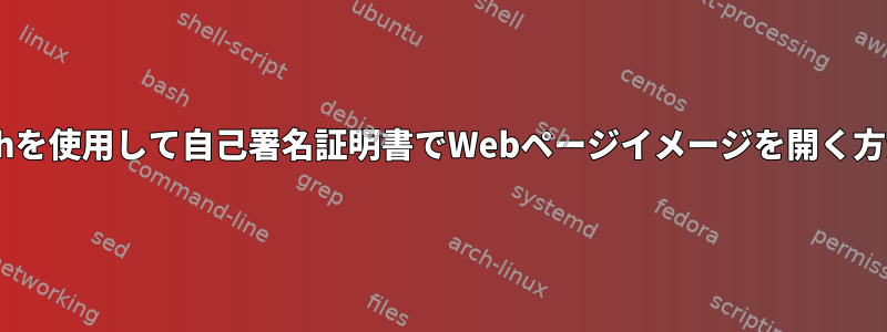 fehを使用して自己署名証明書でWebページイメージを開く方法