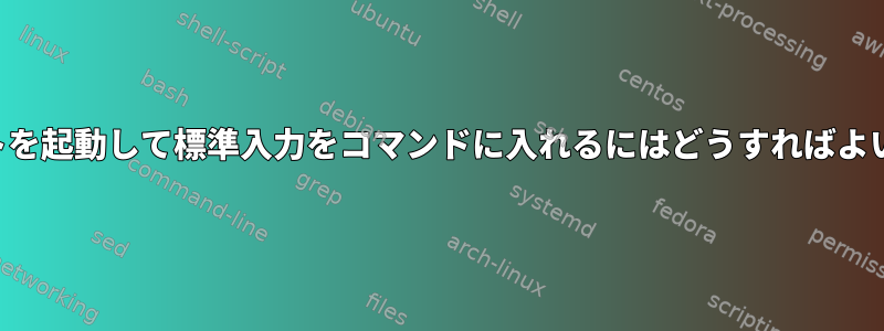 スクリプトを起動して標準入力をコマンドに入れるにはどうすればよいですか？