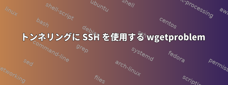 トンネリングに SSH を使用する wgetproblem