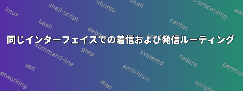 同じインターフェイスでの着信および発信ルーティング