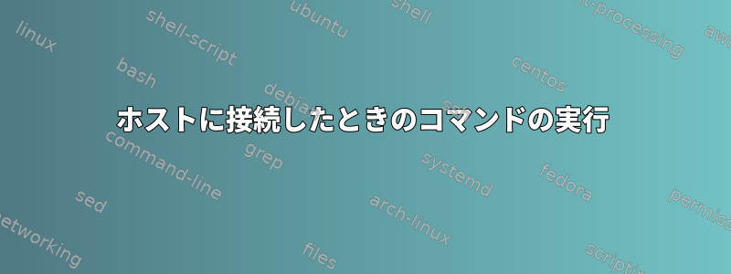 ホストに接続したときのコマンドの実行