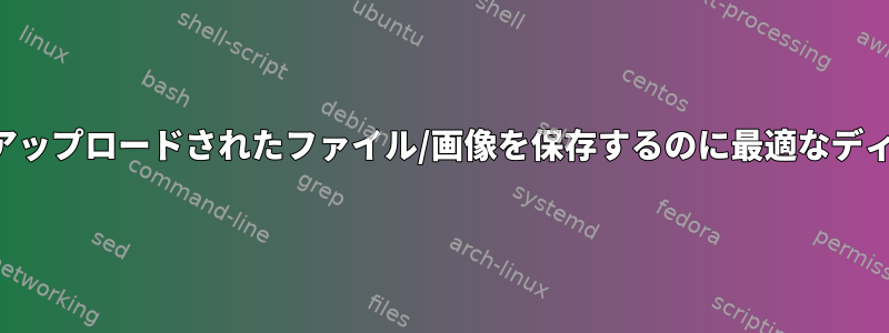 私のウェブサイトからアップロードされたファイル/画像を保存するのに最適なディレクトリは何ですか？