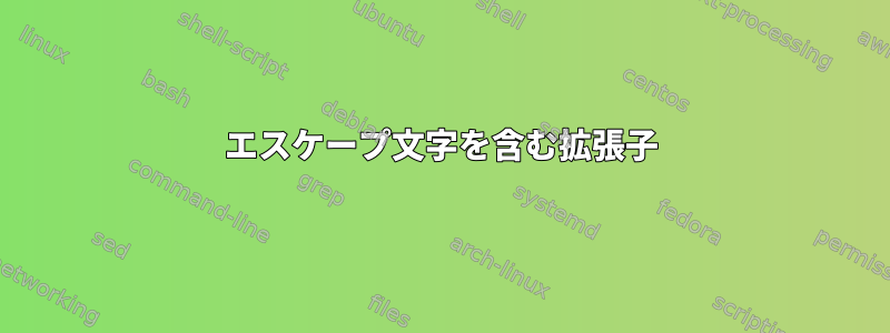 エスケープ文字を含む拡張子