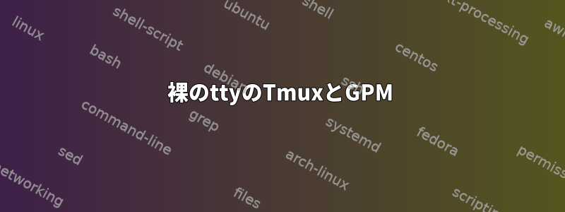 裸のttyのTmuxとGPM