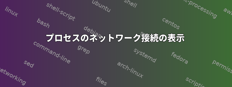 プロセスのネットワーク接続の表示