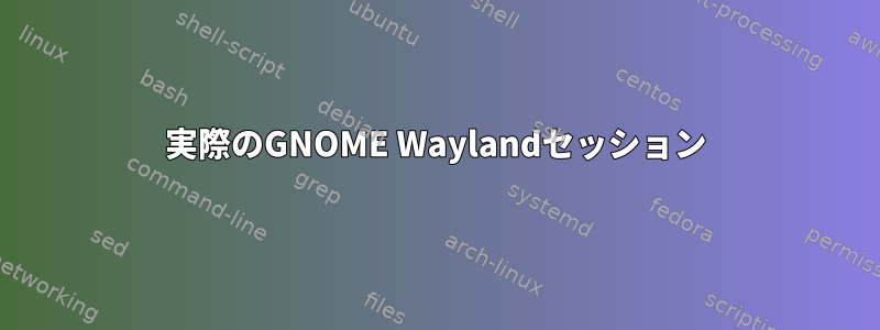 実際のGNOME Waylandセッション