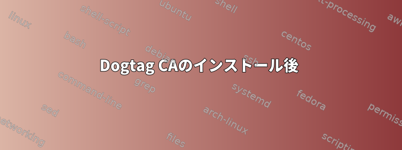 Dogtag CAのインストール後