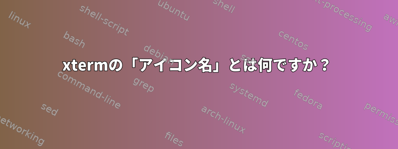 xtermの「アイコン名」とは何ですか？