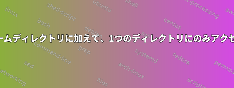 ユーザーのホームディレクトリに加えて、1つのディレクトリにのみアクセスを許可する