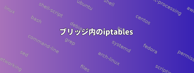 ブリッジ内のiptables