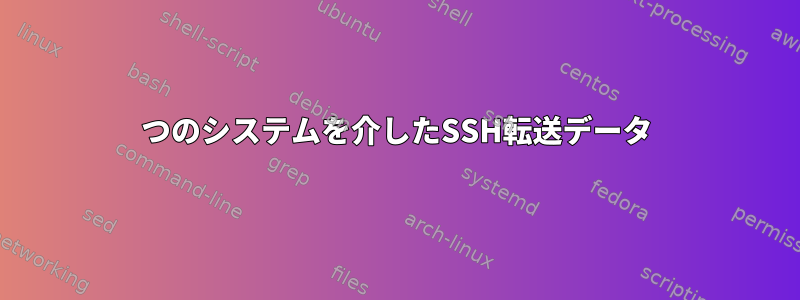 3つのシステムを介したSSH転送データ