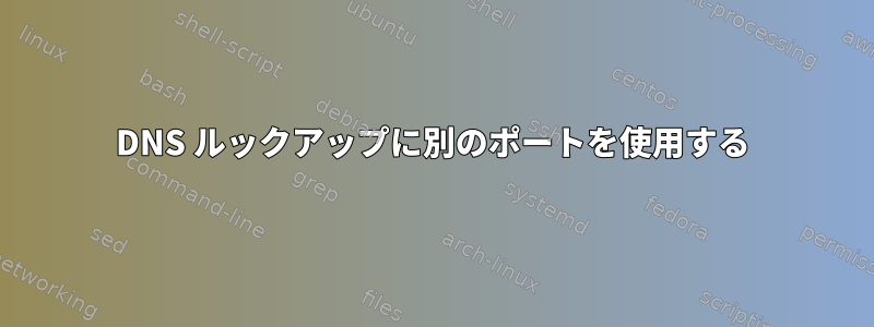 DNS ルックアップに別のポートを使用する