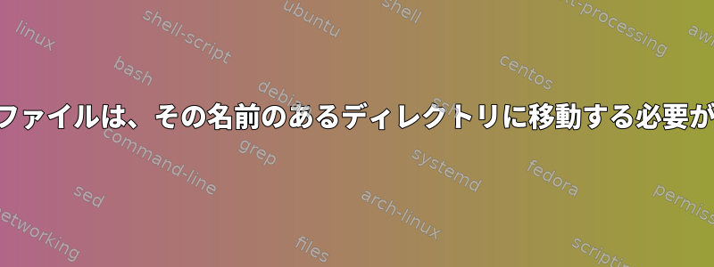 名前のあるファイルは、その名前のあるディレクトリに移動する必要があります。