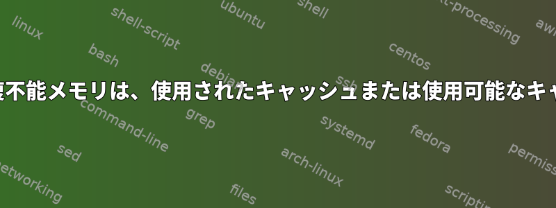 スラブに割り当てられた回復不能メモリは、使用されたキャッシュまたは使用可能なキャッシュと見なされますか？