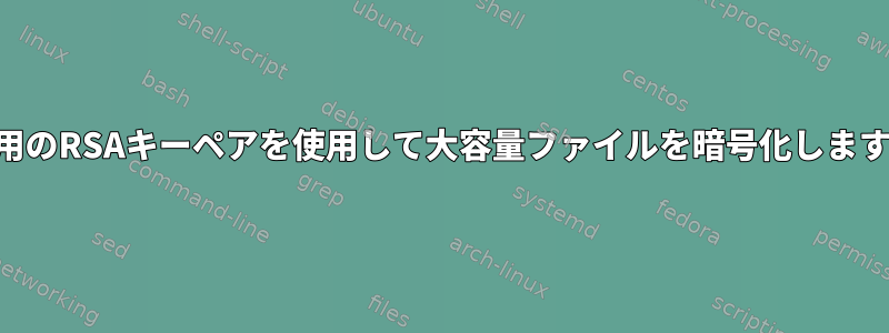 SSH用のRSAキーペアを使用して大容量ファイルを暗号化しますか？