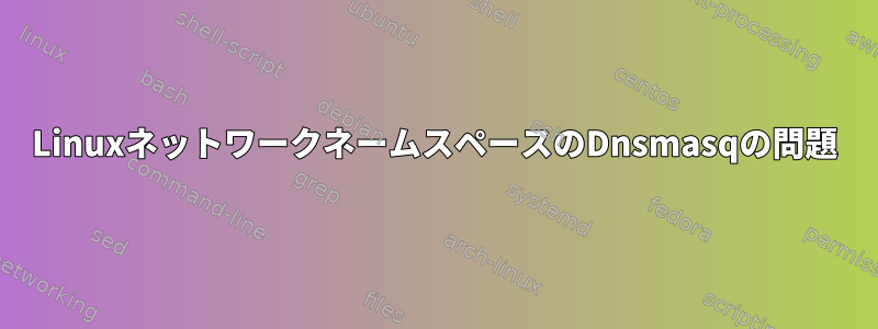 LinuxネットワークネームスペースのDnsmasqの問題