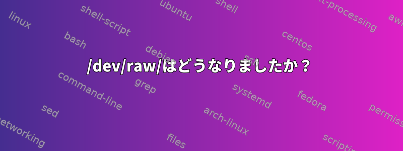 /dev/raw/はどうなりましたか？