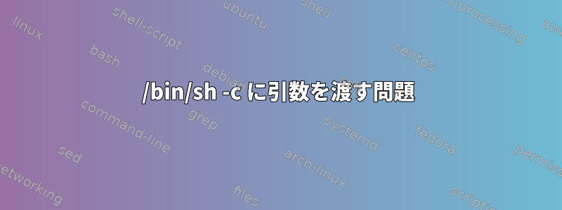 /bin/sh -c に引数を渡す問題