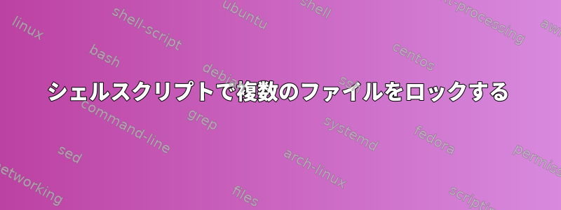 シェルスクリプトで複数のファイルをロックする