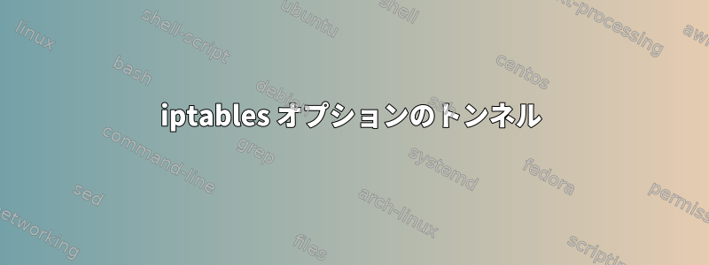 iptables オプションのトンネル