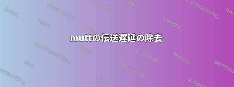 muttの伝送遅延の除去