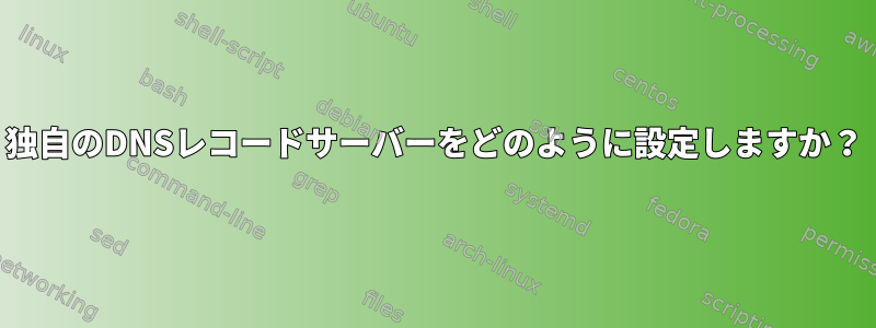 独自のDNSレコードサーバーをどのように設定しますか？