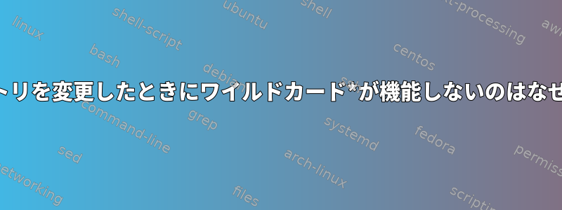 ディレクトリを変更したときにワイルドカード*が機能しないのはなぜですか？