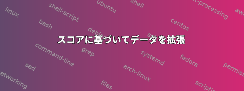 スコアに基づいてデータを拡張