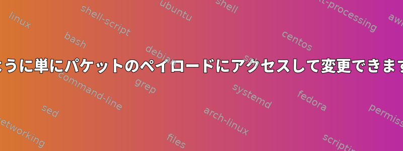 どのように単にパケットのペイロードにアクセスして変更できますか？