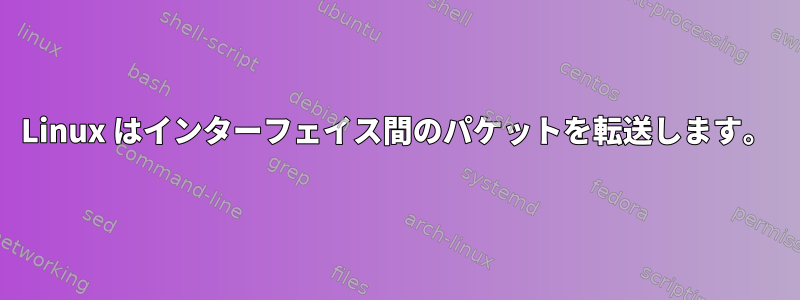 Linux はインターフェイス間のパケットを転送します。