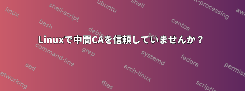 Linuxで中間CAを信頼していませんか？