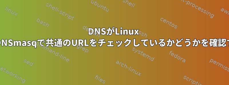 DNSがLinux MintとDNSmasqで共通のURLをチェックしているかどうかを確認する方法