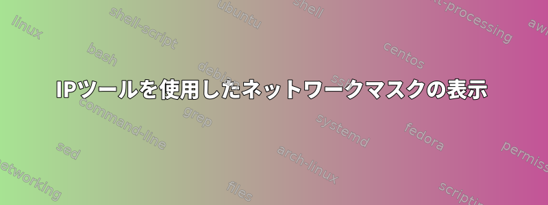 IPツールを使用したネットワークマスクの表示