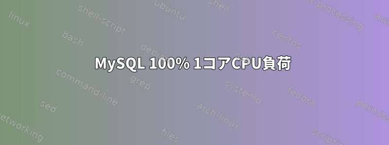 MySQL 100% 1コアCPU負荷