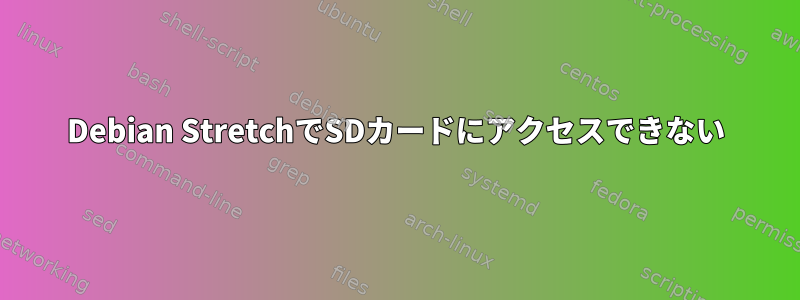 Debian StretchでSDカードにアクセスできない