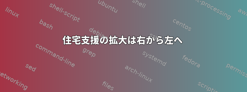 住宅支援の拡大は右から左へ