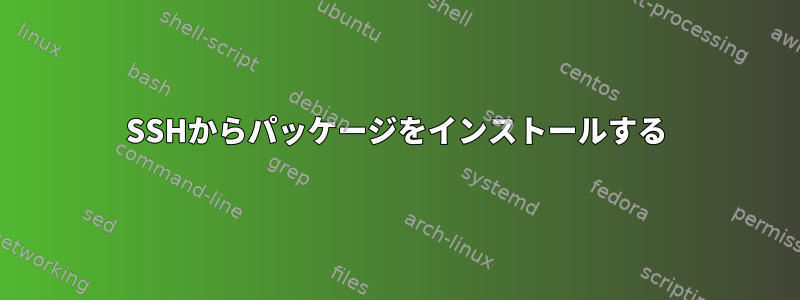 SSHからパッケージをインストールする