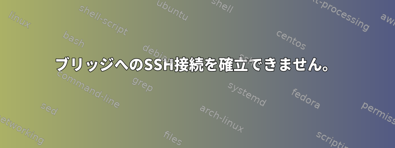 ブリッジへのSSH接続を確立できません。