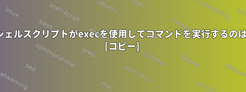 一部のLinuxシェルスクリプトがexecを使用してコマンドを実行するのはなぜですか？ [コピー]